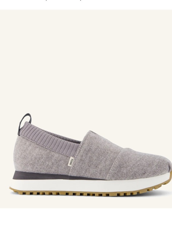 Toms Shoes - Tom’s Alpargata Resident 2.0 Forged Iron Felt Slip On Women’s Size 8
